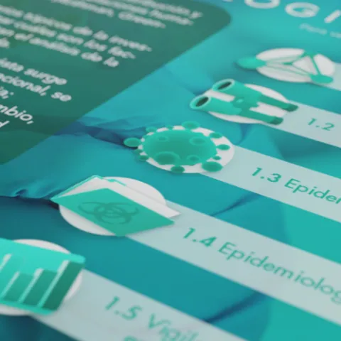 Imagen que muestra un acercamiento del diseño de una infografía interactiva.